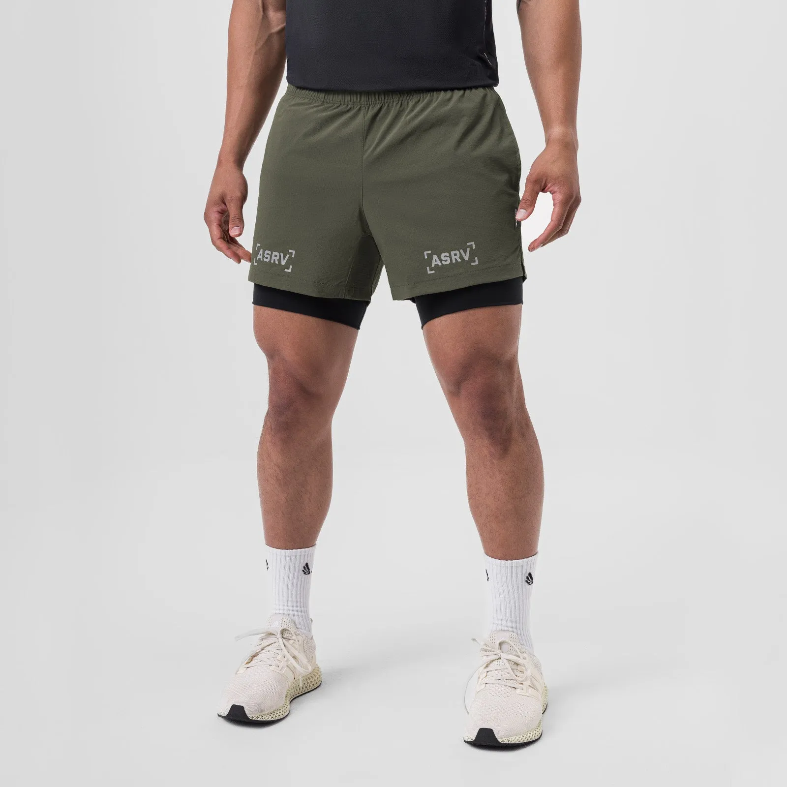 0761. Ripstop 5" Liner Short - Olive