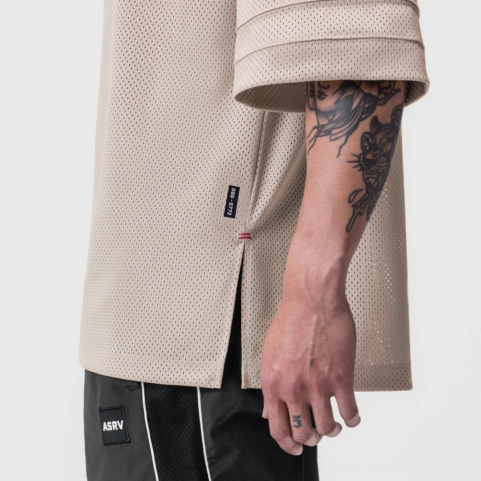 0772. SilverPlus™ Mesh Oversized Jersey  - Beige