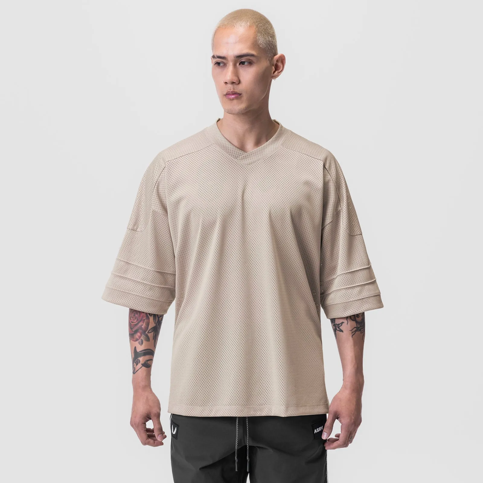 0772. SilverPlus™ Mesh Oversized Jersey  - Beige