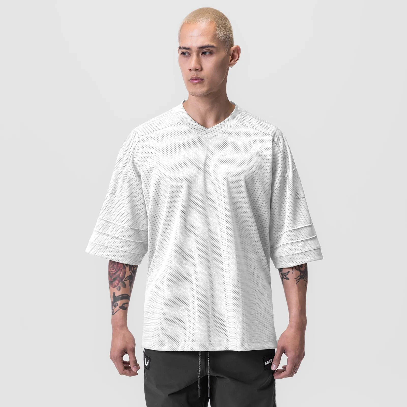 0772. SilverPlus™ Mesh Oversized Jersey  - White