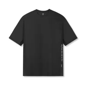 0779. Supima® Mesh Panel Oversized Tee - Dusk Black