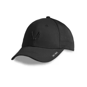 0820. Cotton Mesh Snapback - Black/Black "Wings"