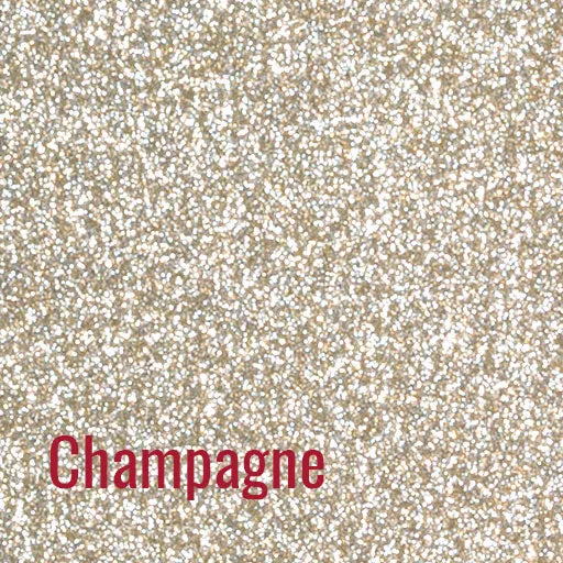 12" Champagne Siser Glitter Heat Transfer Vinyl (HTV)