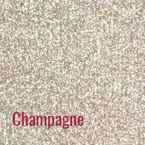 12" Champagne Siser Glitter Heat Transfer Vinyl (HTV)