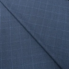 4.40 YDS Blue Glen Check Wool Loro Piana Fabric