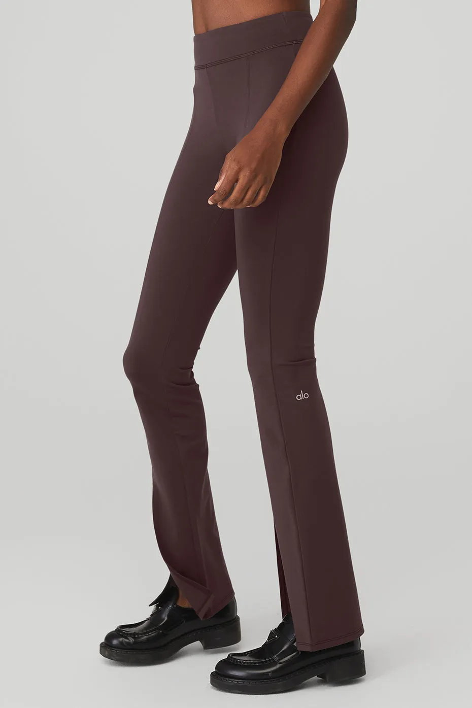 Airbrush High-Waist Flutter Legging - Raisin