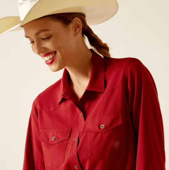 Ariat Women's Sun-Dried Tomato VentTEK Stretch Long Sleeve Shirt 10048775