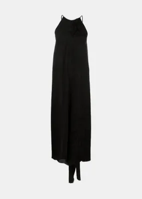 Black Adore Draped Midi Dress