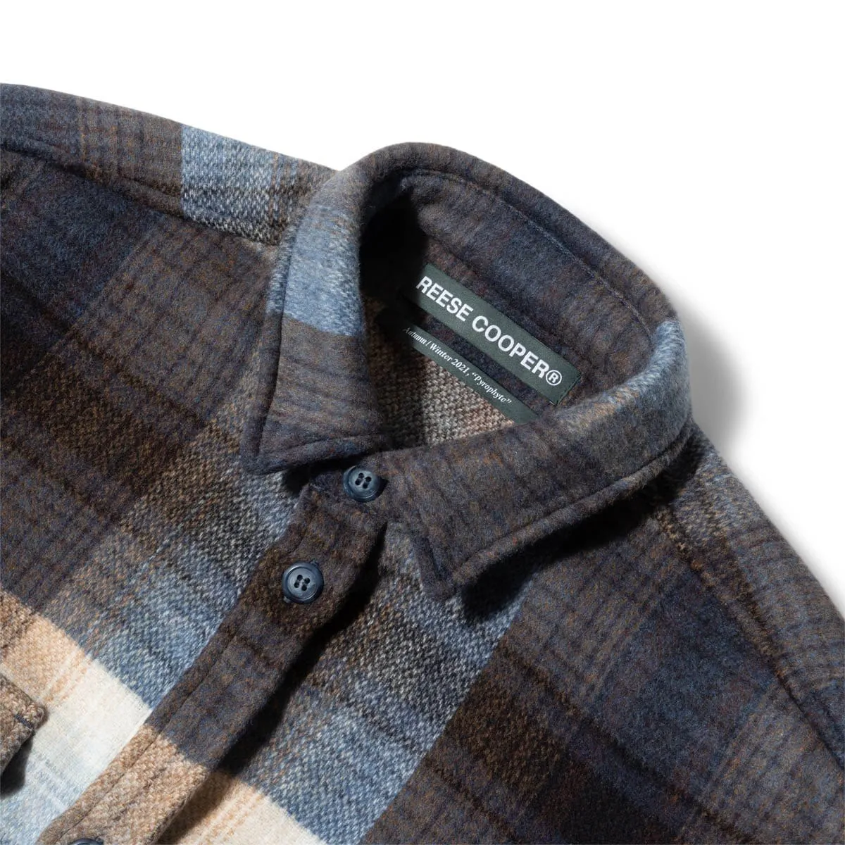 BRUSHED WOOL FLANNEL BUTTON DOWN SHIRT