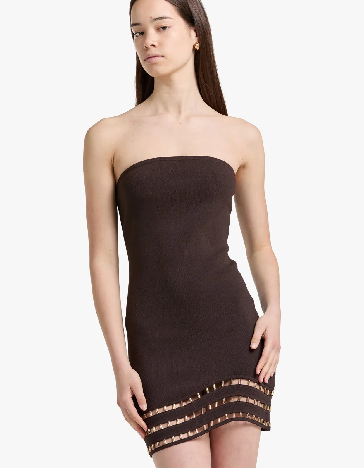 Carbrook Mini Dress - Dark Coffee