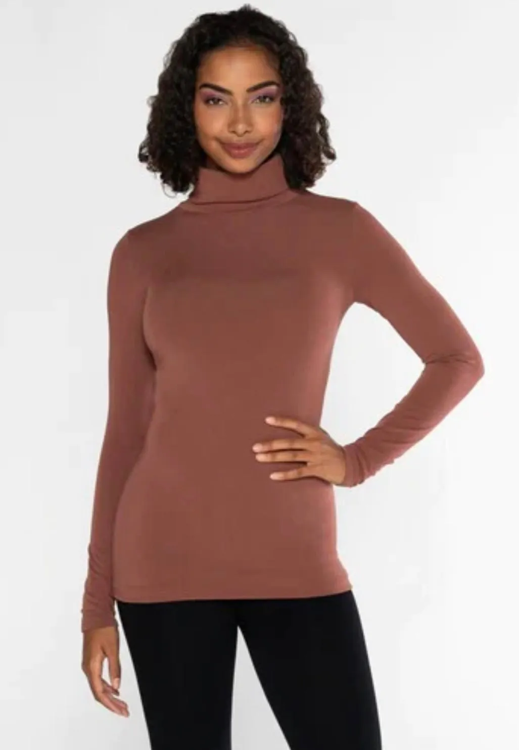 C'EST LONG BAMBOO TURTLE NECK LS