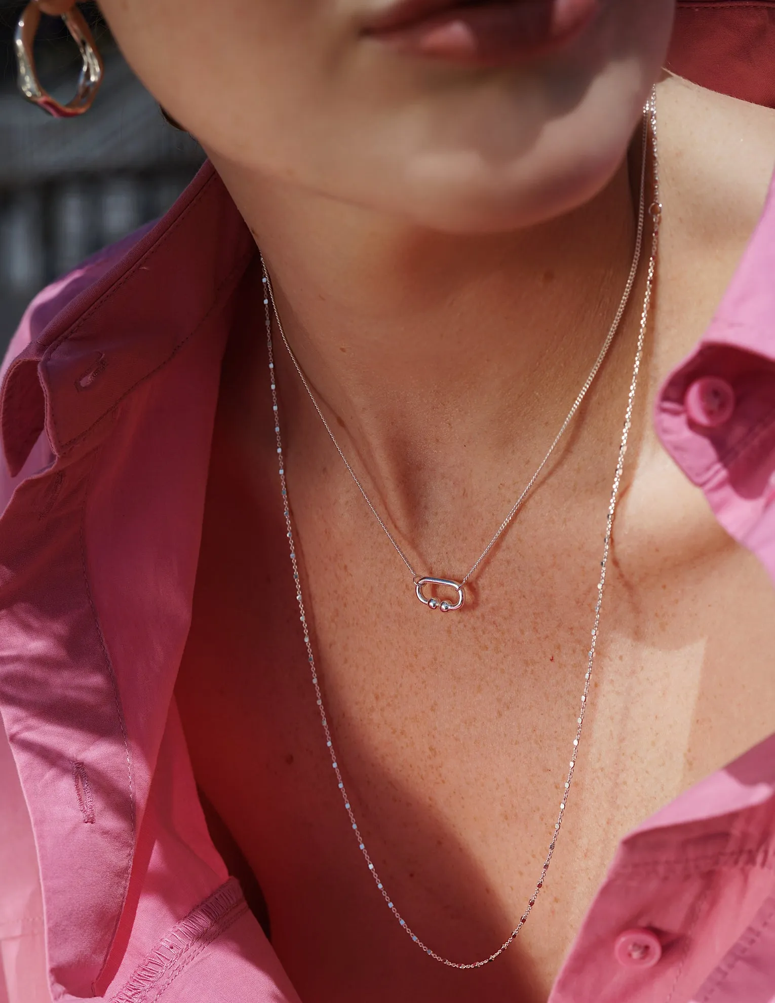 Cherry Lock necklace <br>Silver