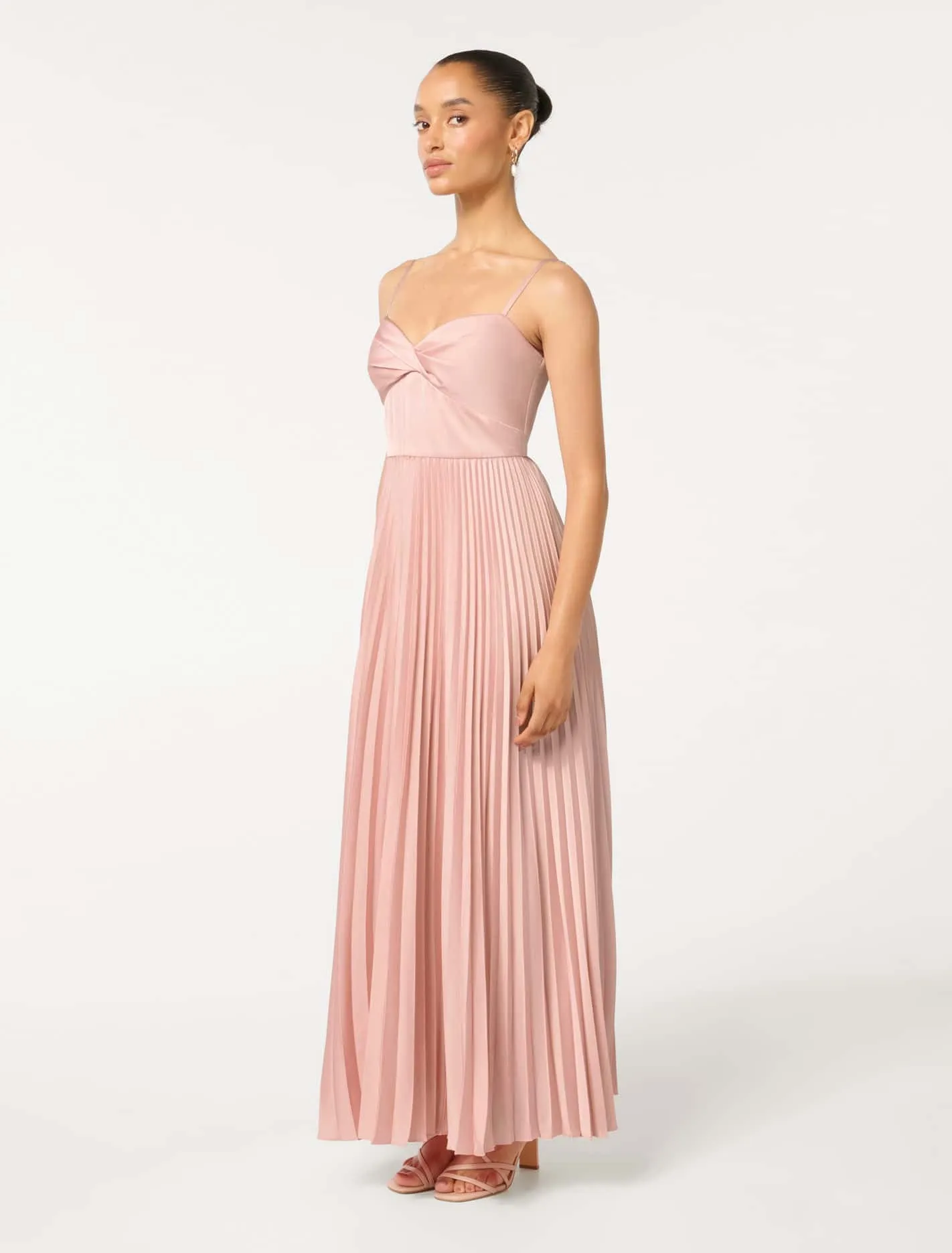 Chloe Petite Pleated Midi Dress