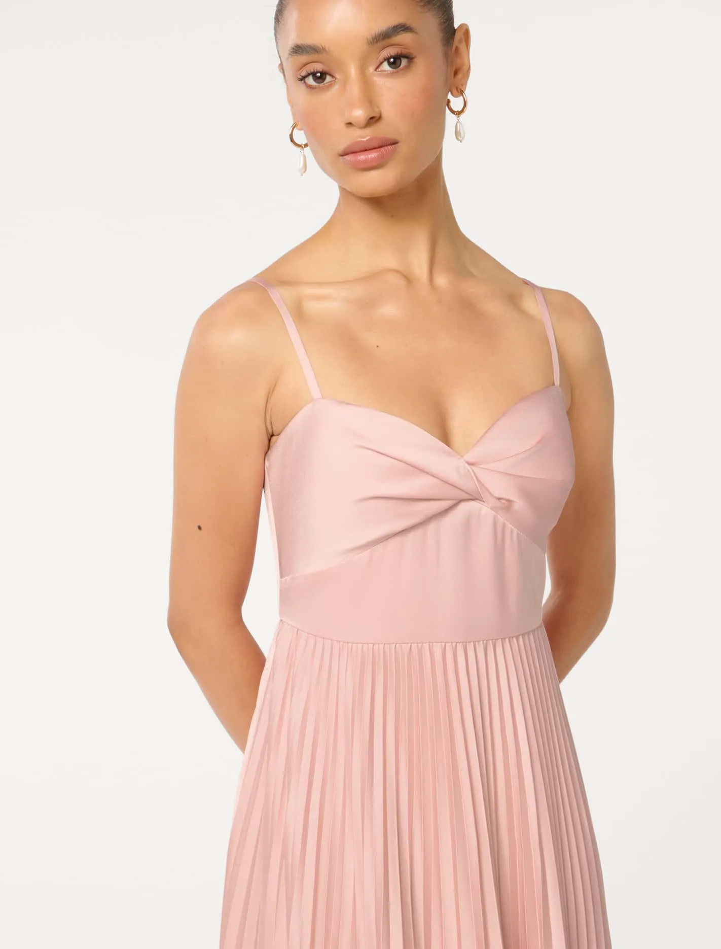 Chloe Petite Pleated Midi Dress