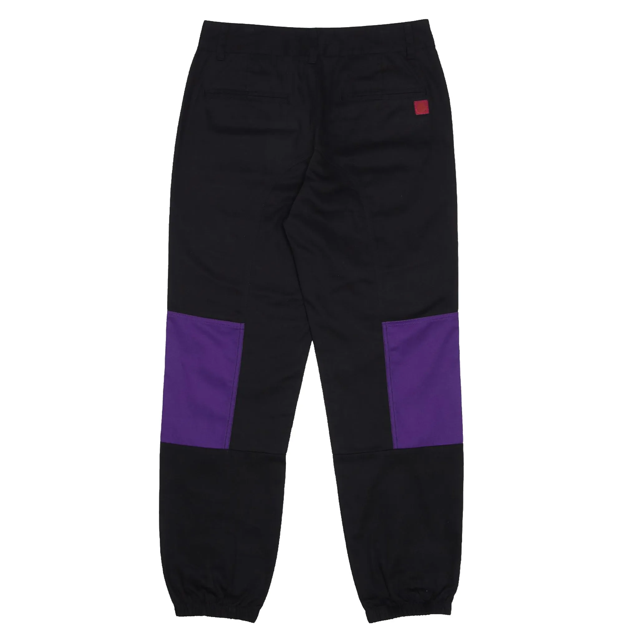 Clot Contrast Patched Panel Pants Black/Purple