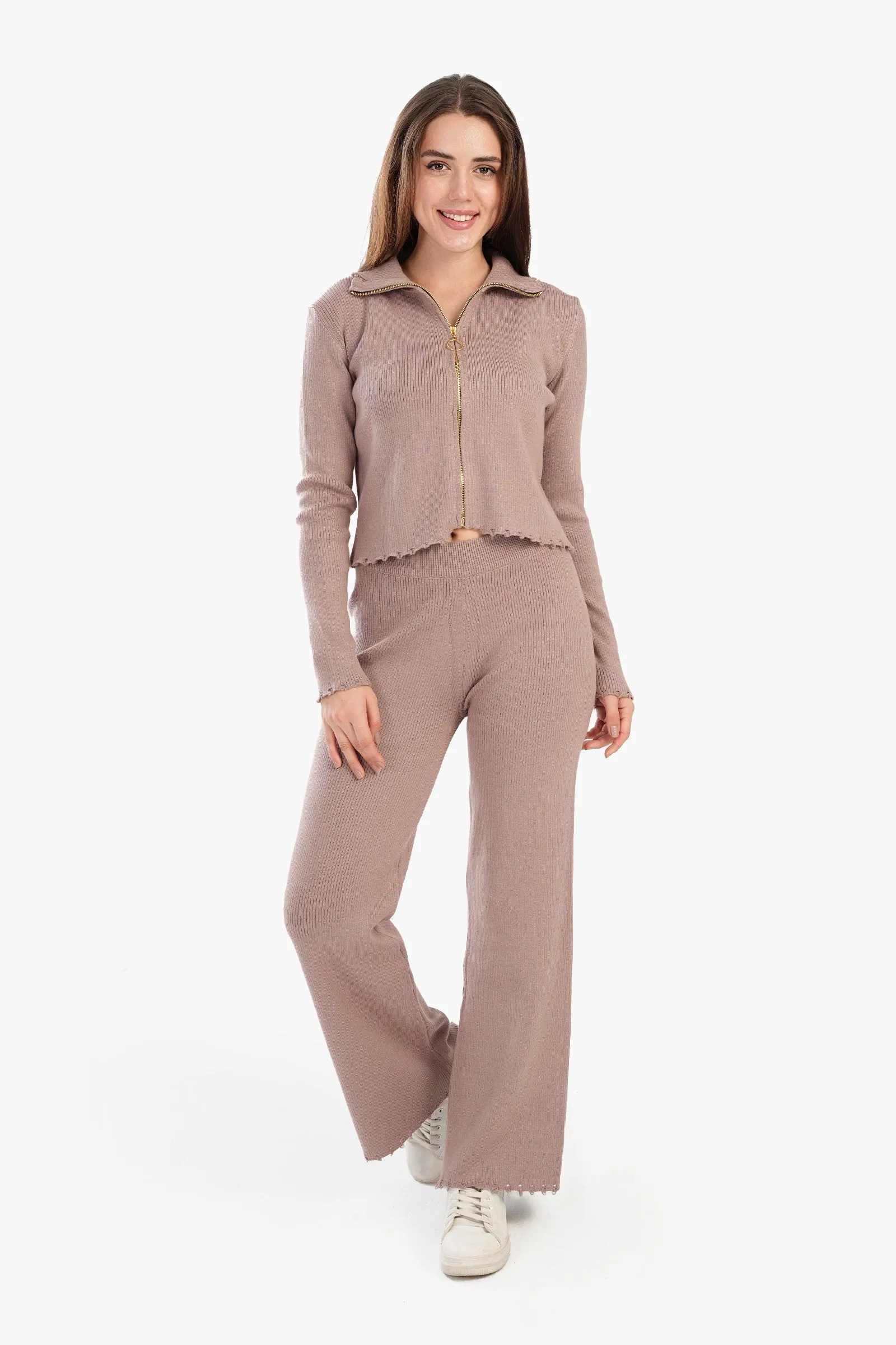 Coffee Wool Lounge Pants