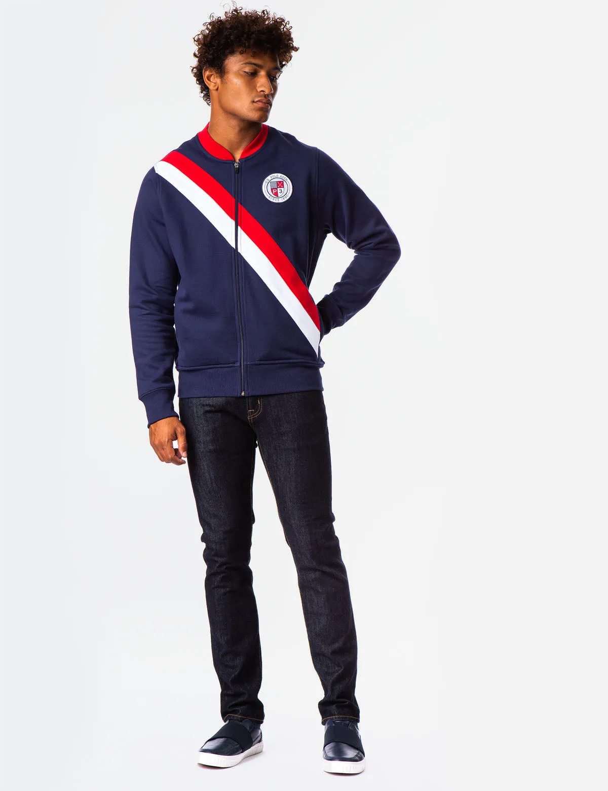 COLORBLOCK USA FLEECE BOMBER JACKET