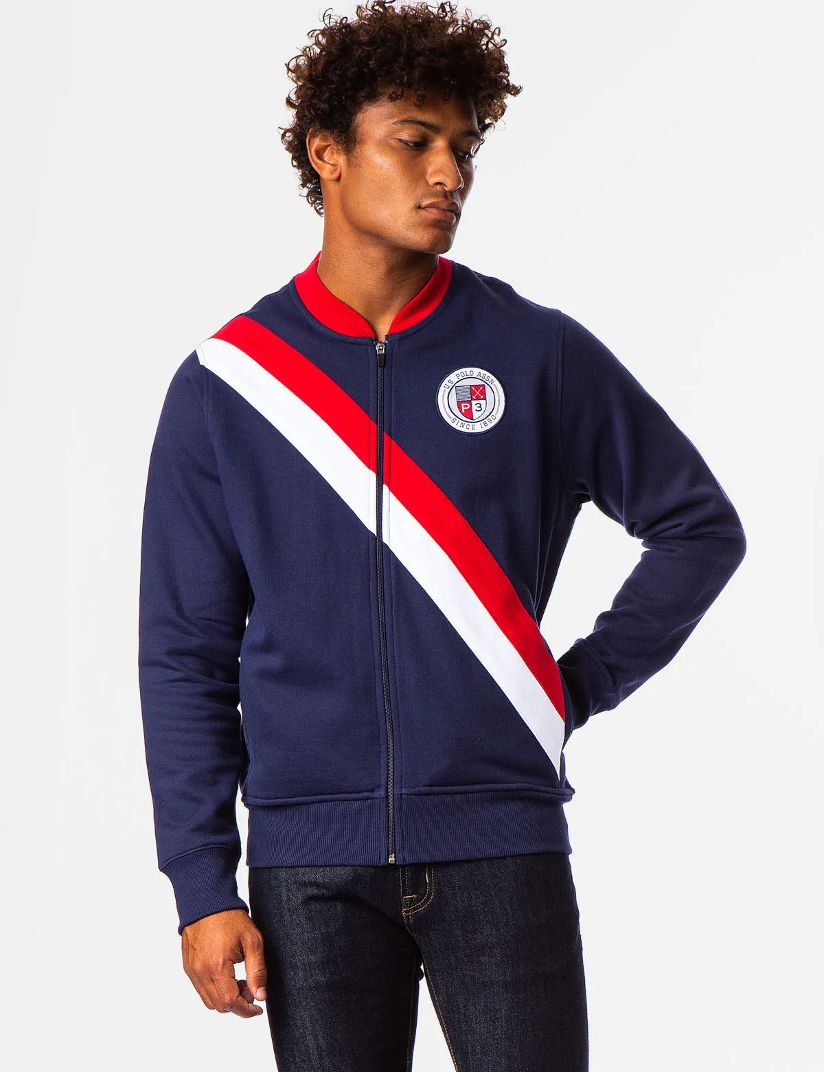 COLORBLOCK USA FLEECE BOMBER JACKET