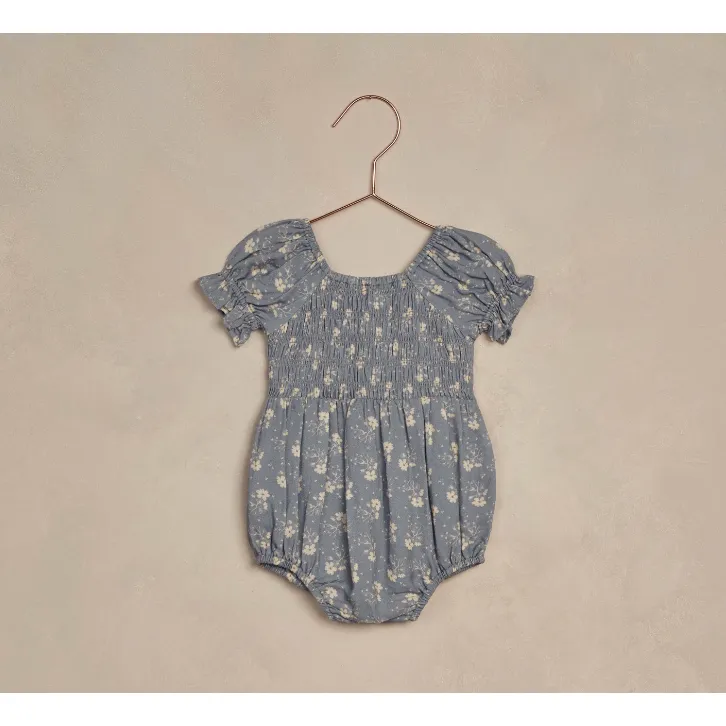 cosette romper || blue ditsy