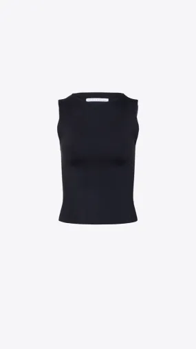 Crew Sleeveless Top - Black