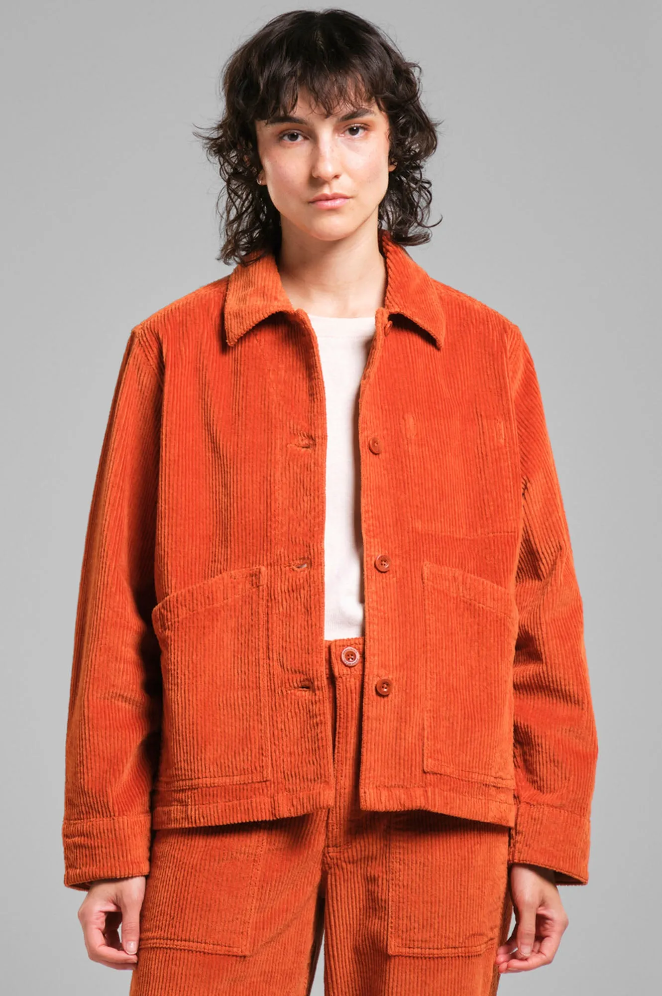 Dedicated Stiby Cinnamon Orange Stick Corduroy Jacket