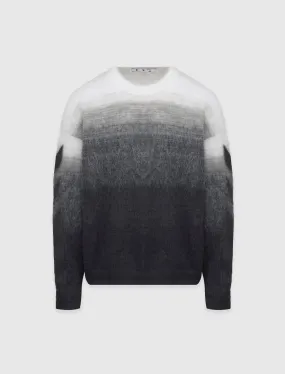 DIAGONAL BRUSHED KNIT CREWNECK