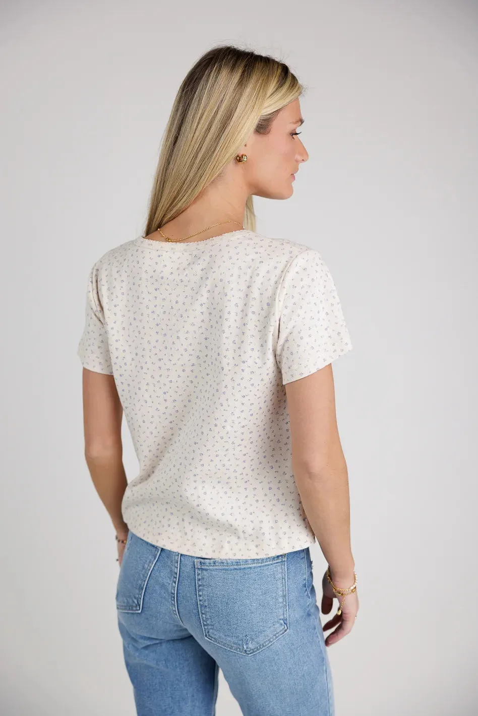 Ditsy Floral Knit Top - FINAL SALE