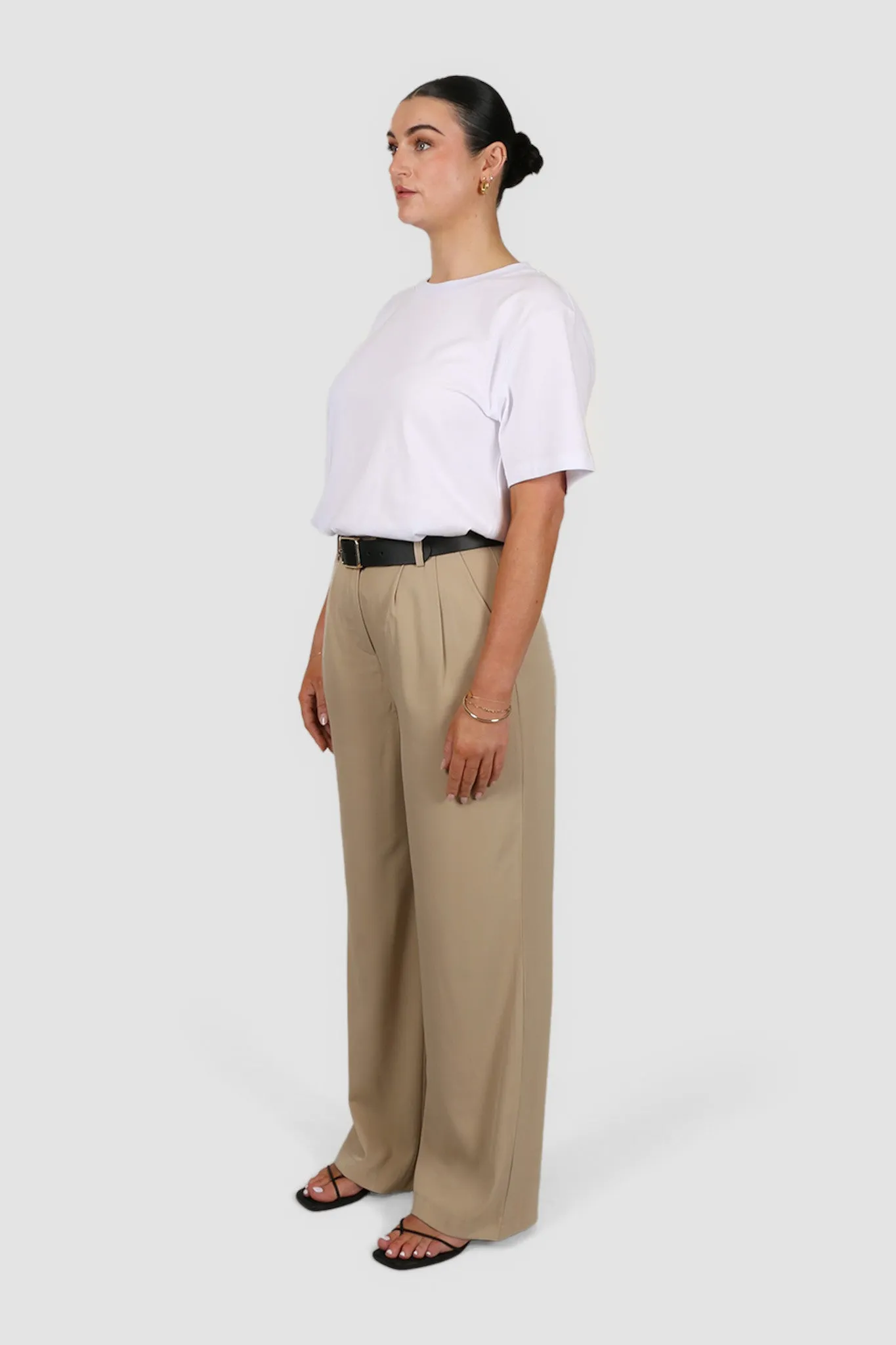 DOWNTOWN PANT COFFEE TALL FIT