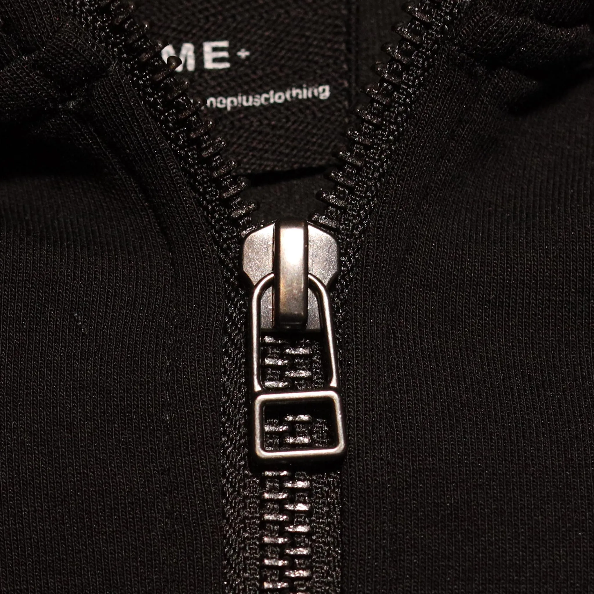 Embroidered H 2-Way Zip-Up Hoodie Black