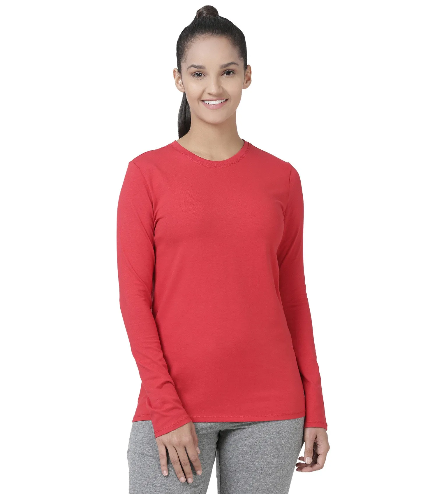 Essentials Cotton Long Sleeve Crew Tee