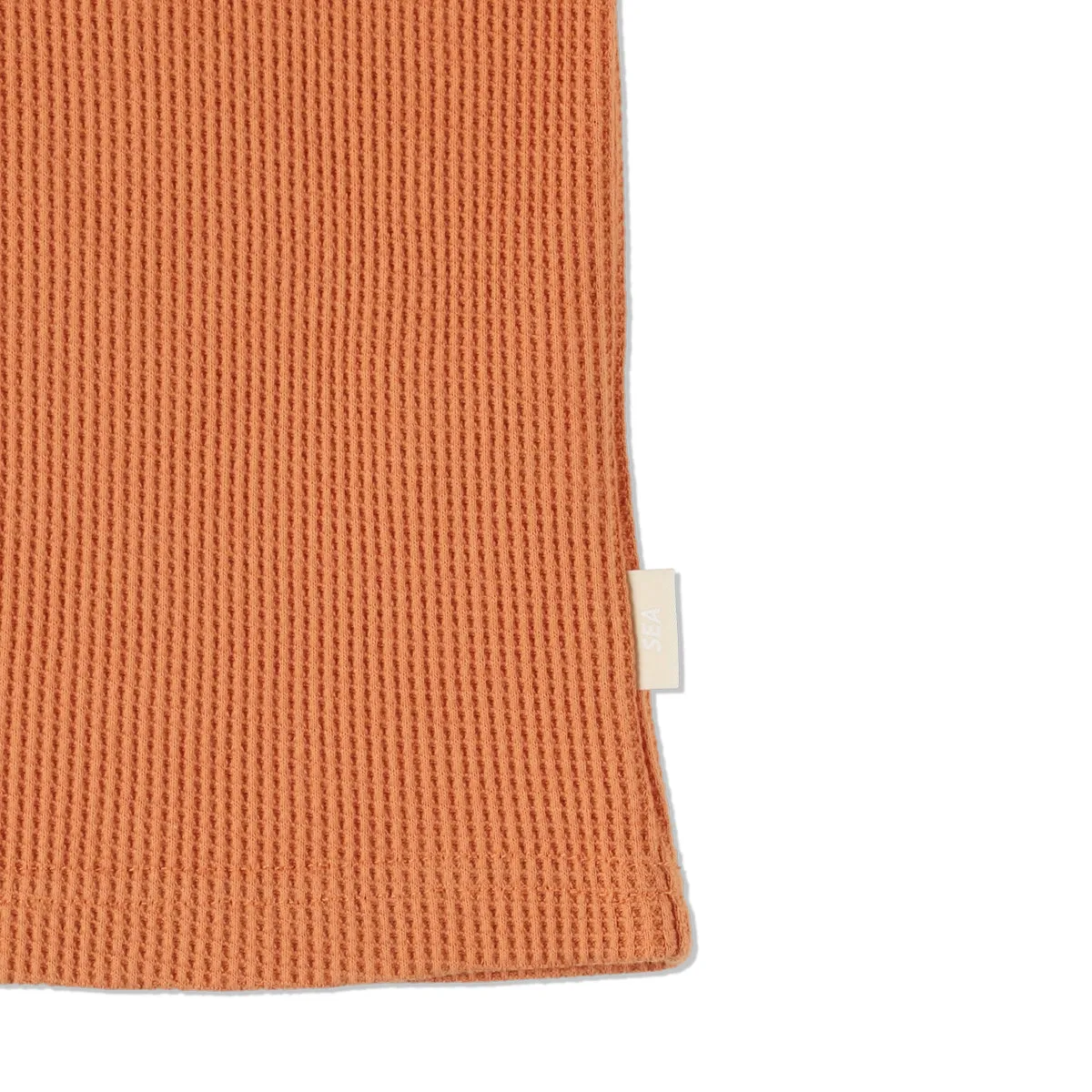 ES_WAFFLE S/S TOP / APRICOT