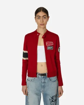 Flaming Girl Moto Jacket Red