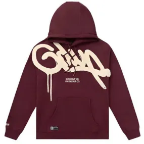 Geedup Handstyle Hoodie 'Maroon Cream' M