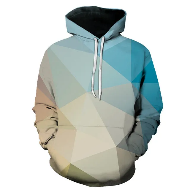 Geometric Hoodies 3D Man Streetwear