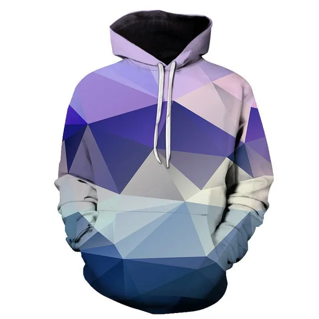 Geometric Hoodies 3D Man Streetwear