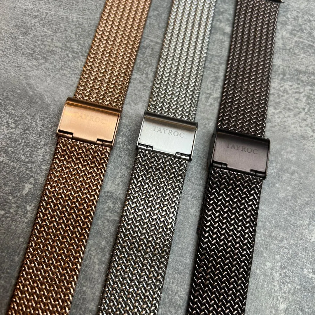 Gun Metal Mesh Strap 18mm