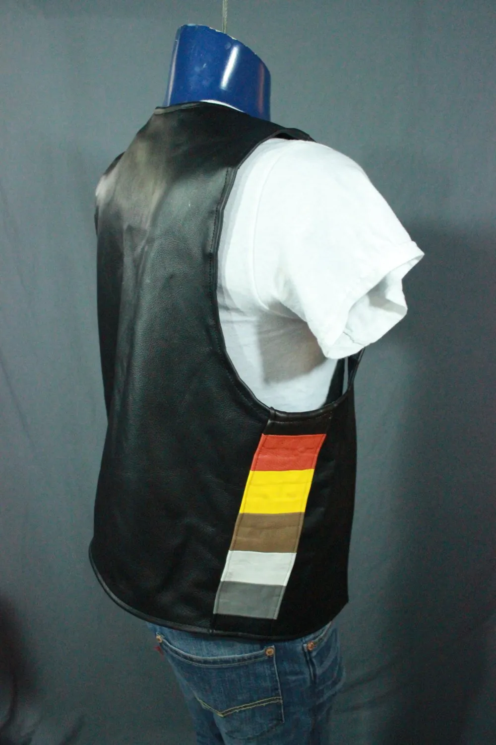 Hand Made Leather Bear Pride Vest