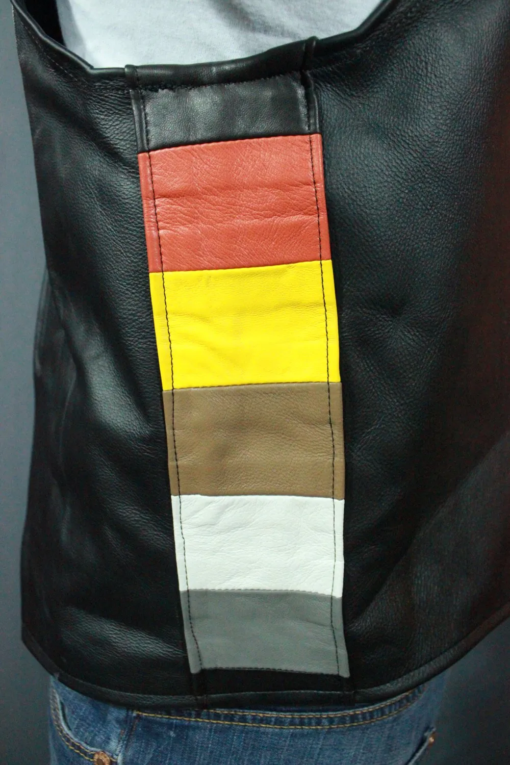 Hand Made Leather Bear Pride Vest