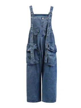 HEYFANCYSTYLE Chic Korean Style Denim Overalls