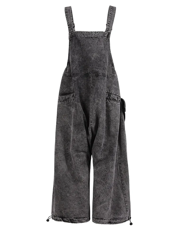 HEYFANCYSTYLE Chic Korean Style Denim Overalls