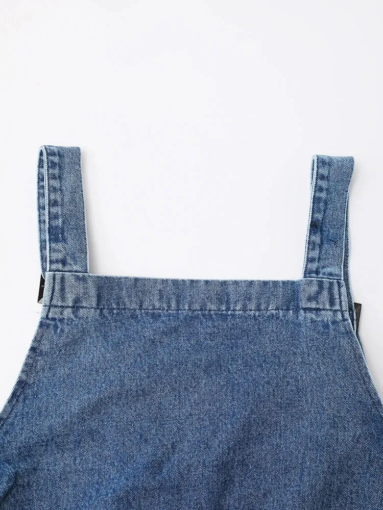 HEYFANCYSTYLE Chic Korean Style Denim Overalls