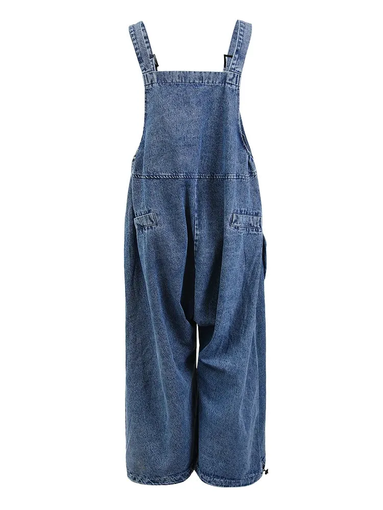 HEYFANCYSTYLE Chic Korean Style Denim Overalls