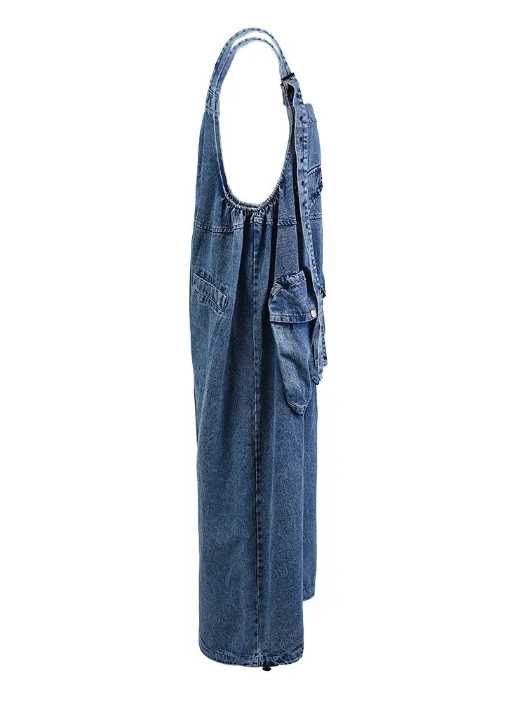 HEYFANCYSTYLE Chic Korean Style Denim Overalls