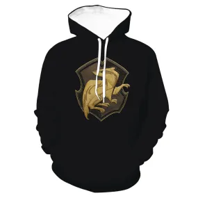 Hogwarts Legacy Hufflepuff Cosplay Hoodie 3D Printed Hooded Sweatshirt Men Women Casual Streetwear Pullover