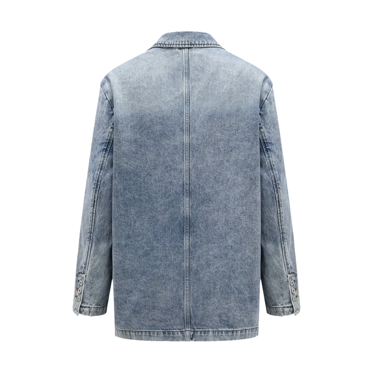 Inside Out Patched Denim Blazer 'Blue'