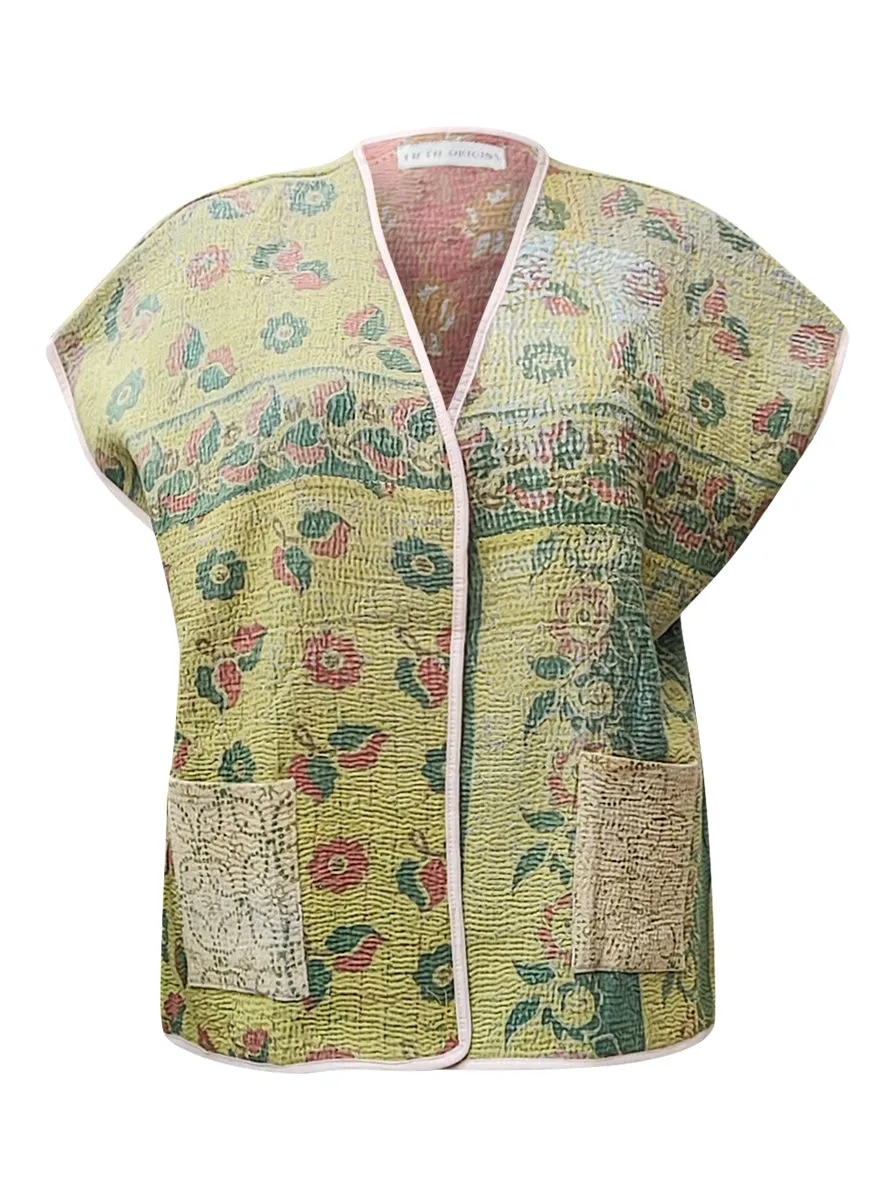 kantha reversible vest uma