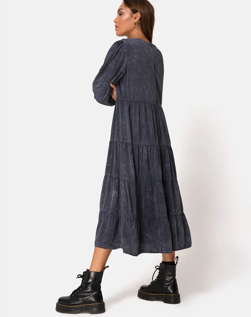 Magnolia Dress in Wash Out Black