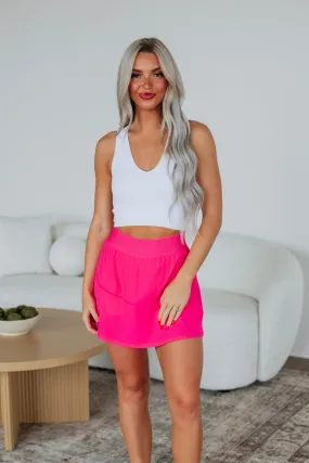 Make Your Move Skort - Hot Pink