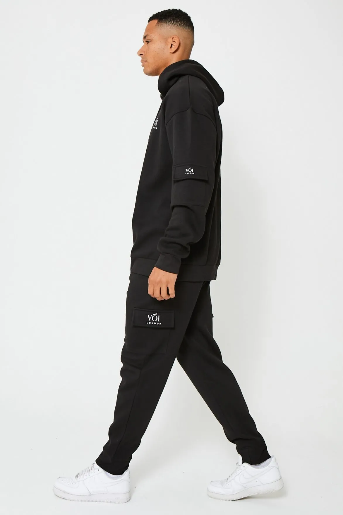 Mansfield Street Oversized Cargo Tracksuit - Black