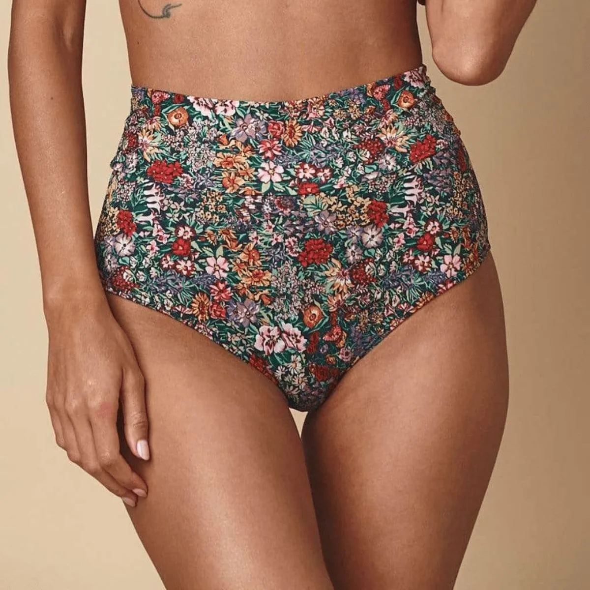 Mara Floral High Rise Bikini Bottom